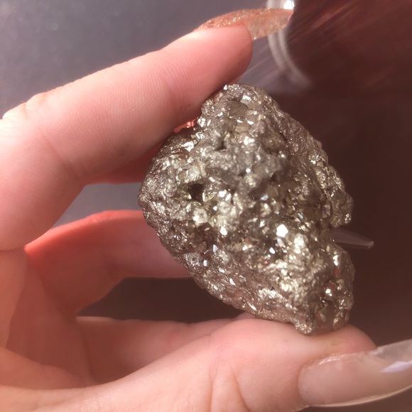 Natural Pyrite Cluster, Raw Fools Gold Crystal, Genuine Pyrite Stone - Picture 5 of 11